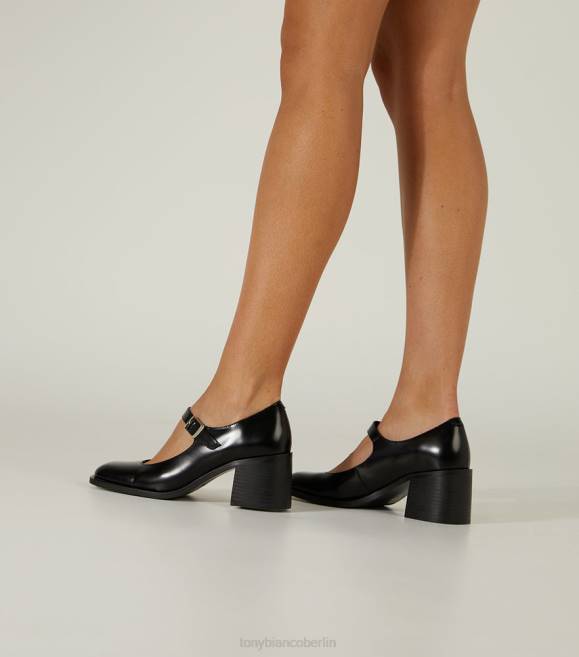 Slipper mit Absatz| de Tony Bianco Frauen Loure Freizeitschuhe Schwarz hochglänzend 4624356